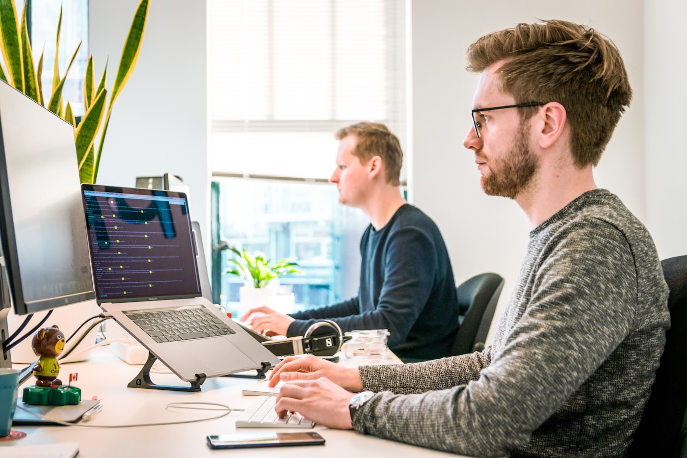 Software team collaborating